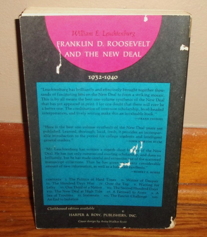 FRANKLIN D. ROOSEVELT & THE NEW DEAL-1st Harper Torchbook-WILLIAM LEUCHTENBURG gallery