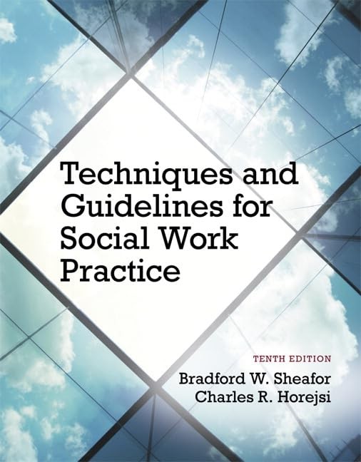 TECHNIQUES AND GUIDELINES FOR SOCIAL WORK PRACTICE BY Charles Horejsi PAPERBACK