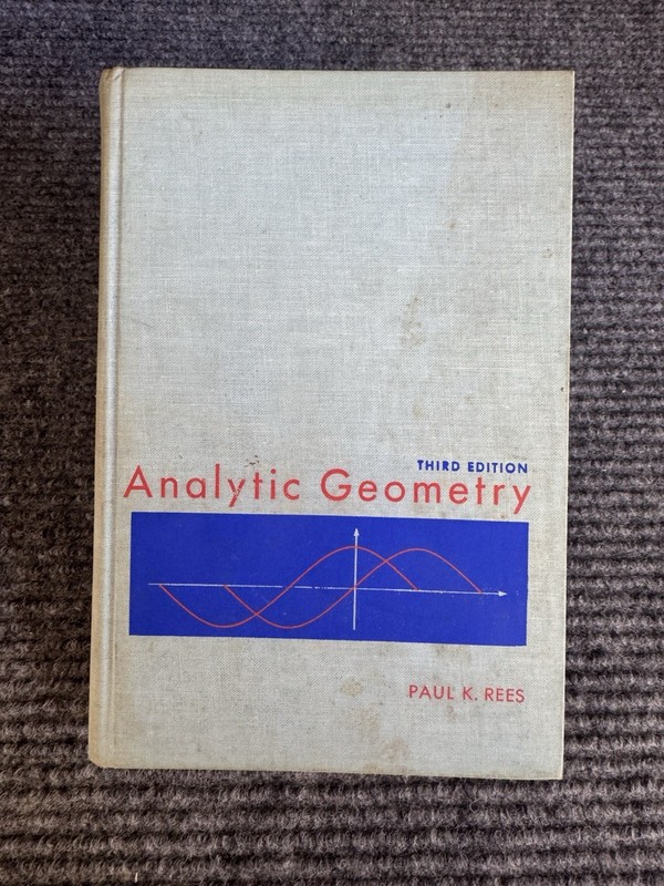 Analytic Geometry Hardcover Paul Klein Rees