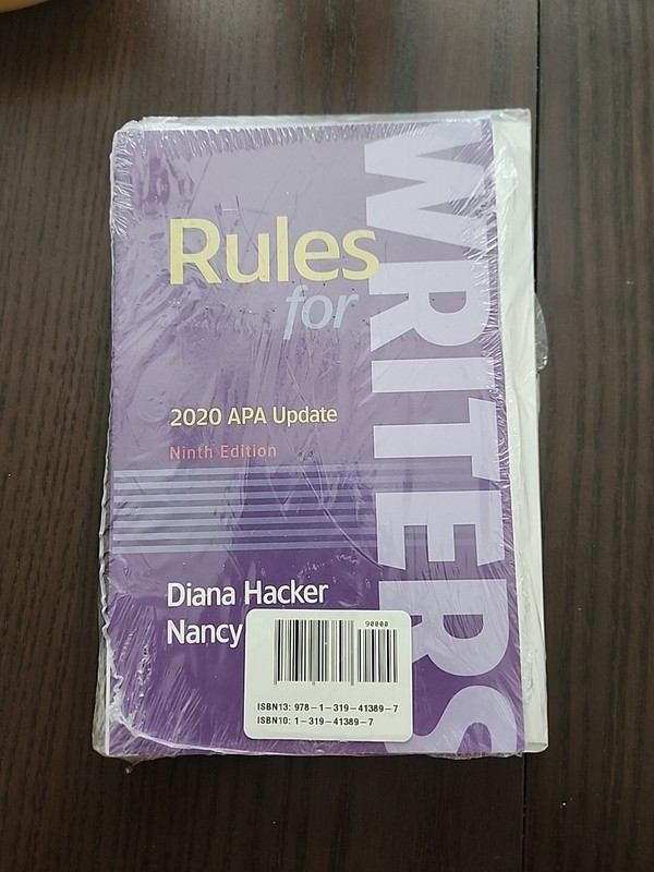 Rules for Writers with 2020 APA Update by Hacker, Diana, Sommers, Nancy NEW