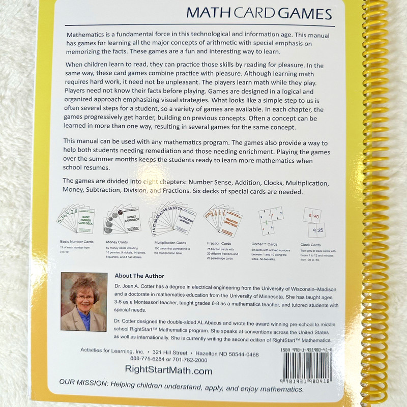 RightStart Math Card Games 5th Edition Spiral Manual Homeschool Over 300 Games gallery