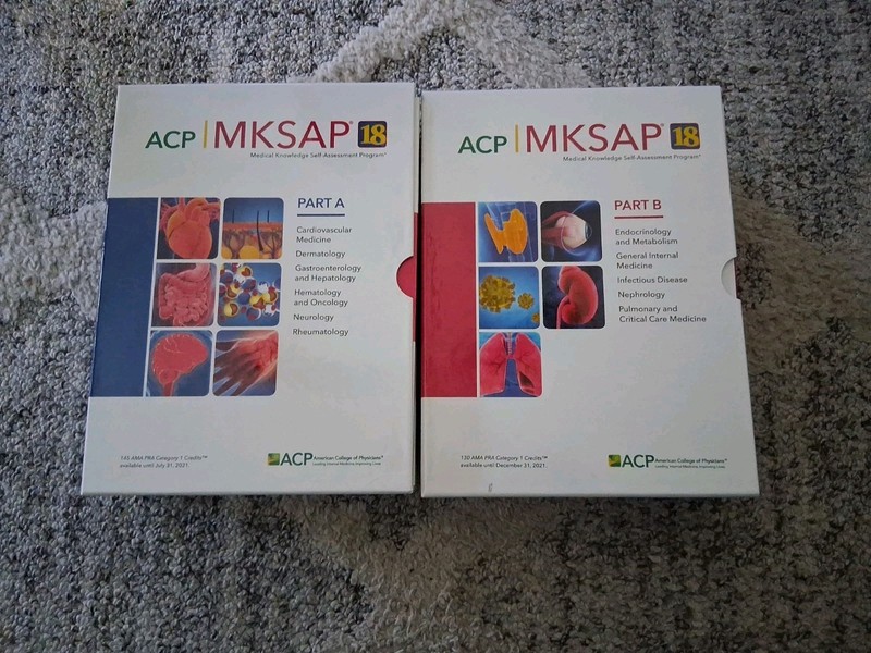 ACP MKSAP 18 Parts A & B 11 Book Set 2018 American College of Physicians TPB