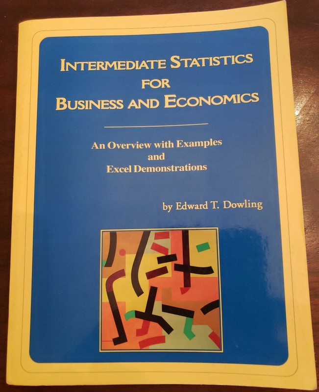 Intermediate Statistics For Business & Economics, book Edward Dowling Paperback
