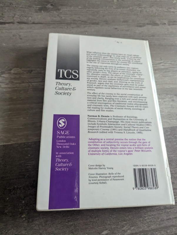 The Cinematic Society: The Voyeur's Gaze by Denzin, Norman HARDCOVER VERY GOOD gallery