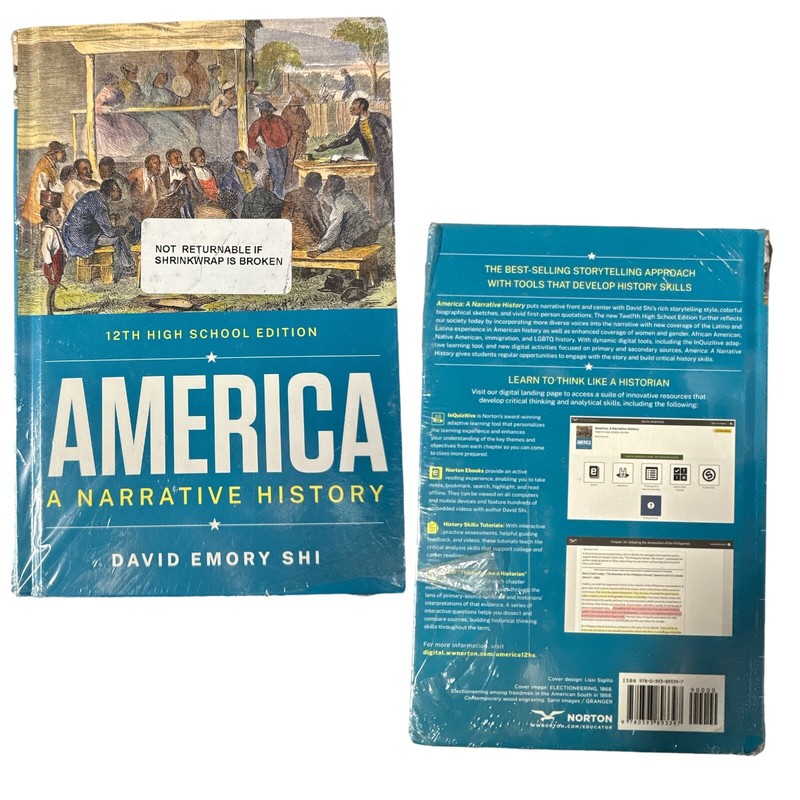 Norton America A Narrative History 12th High School Edition Hardcover