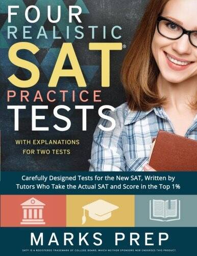 Four Realistic SAT Practice Tests: Two with Answer Explanations: Carefull – GOOD