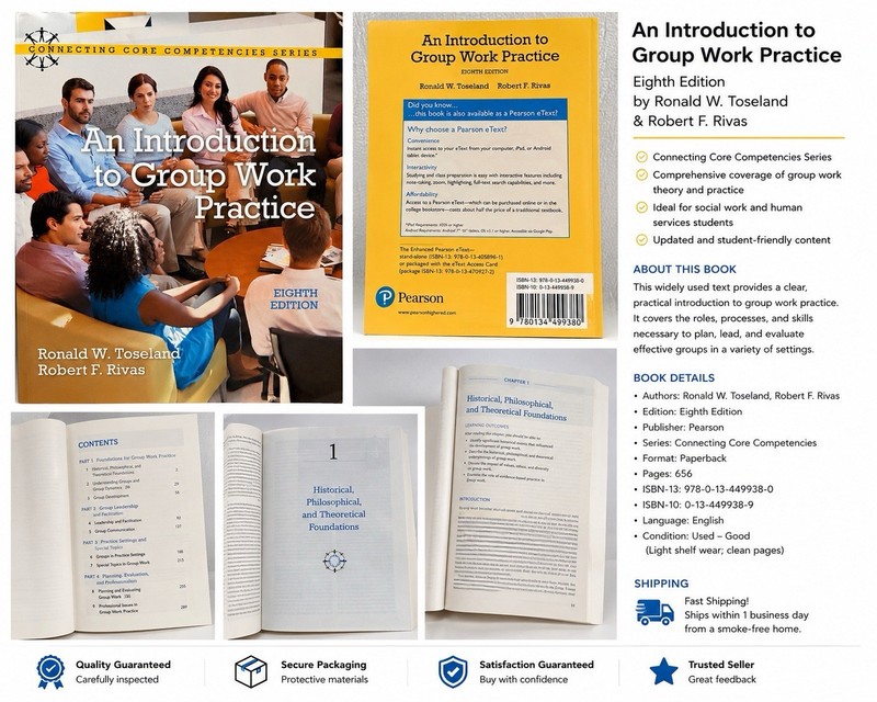 An Introduction to Group Work Practice 8th Edition Toseland Rivas Paperback