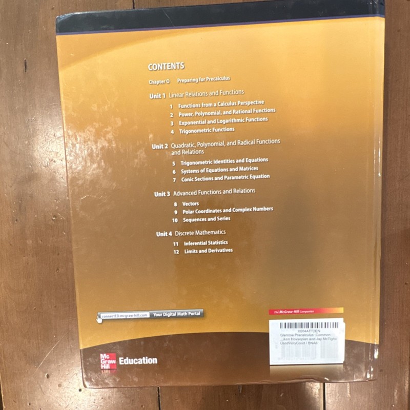 McGraw Hill Glencoe Precalculus Common Core Teacher Edition Hardcover gallery