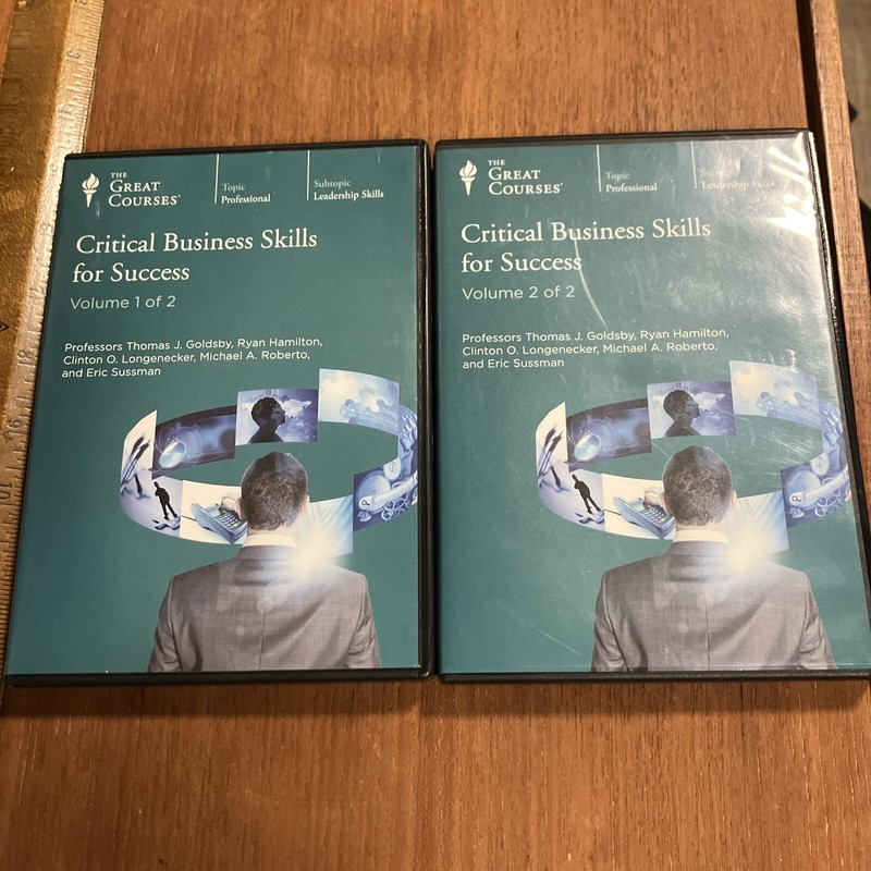Great Courses Critical Business Skills For Success 10 DVD set Volume 1 & 2