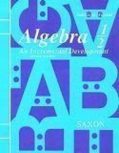 Algebra 1/2 2e Solution Manual (Saxon Algebra) – Paperback – ACCEPTABLE