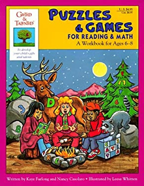 Puzzles and Games for Reading and Math Paperback Kaye, Casolaro,