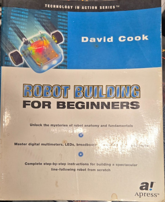 Robot Building for Beginners by David Cook (2002, Trade Paperback)