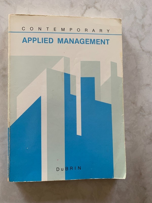 Contemporary Applied Management, by Andrew J. DuBrin