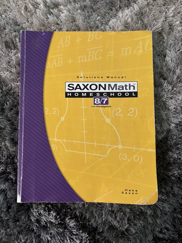 Saxon Math Homeschool 8/7 - Solutions Manual & Test and Worksheets Book gallery