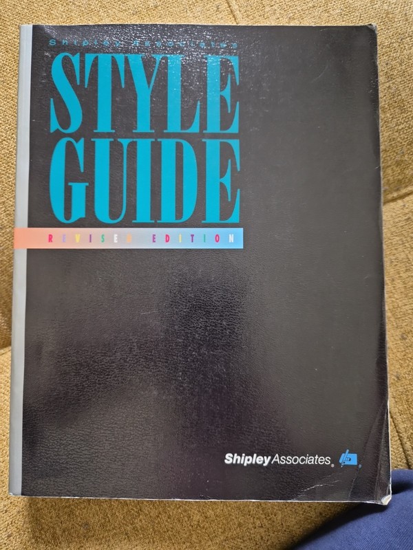Style Guide Shipley Associates 1992