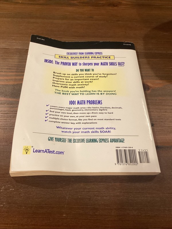 1001 Math Problems by Learning Express Editors - PB - Fractions Decimals Areas gallery