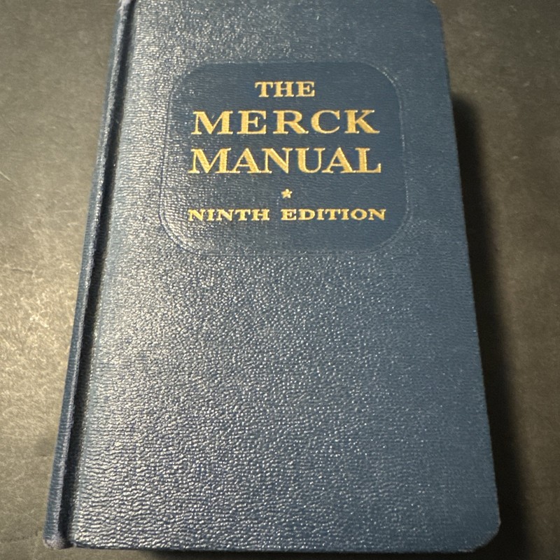 THE MERCK MANUAL OF DIAGNOSIS AND THERAPY 1956 NINTH EDITION