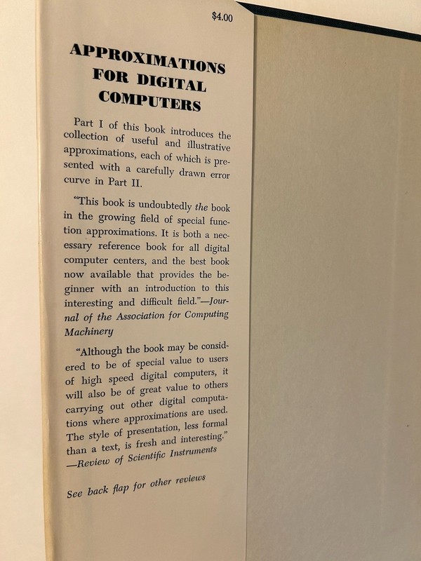 Approximations for Digital Computers by Cecil Hastings (1955, Hardcover) gallery