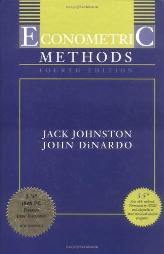 Econometric Methods – 0079131212, Jack Johnston, hardcover