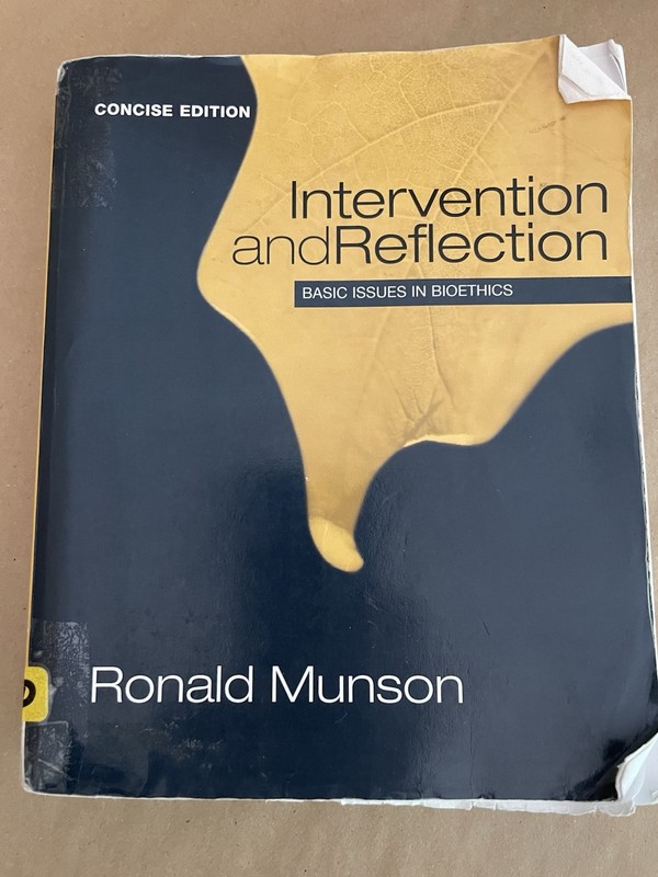 9781285071381 Intervention/Reflection, Basic Issues in Bioethics CONCISE EDITION