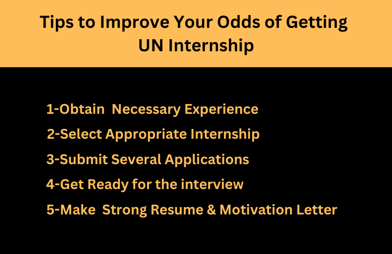 Tips to get internship at UN