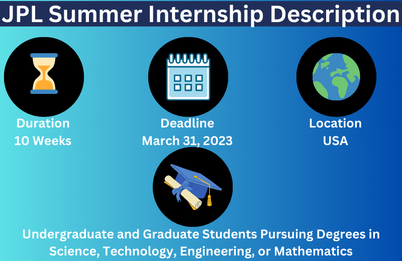 JPL Summer Internships 2024 