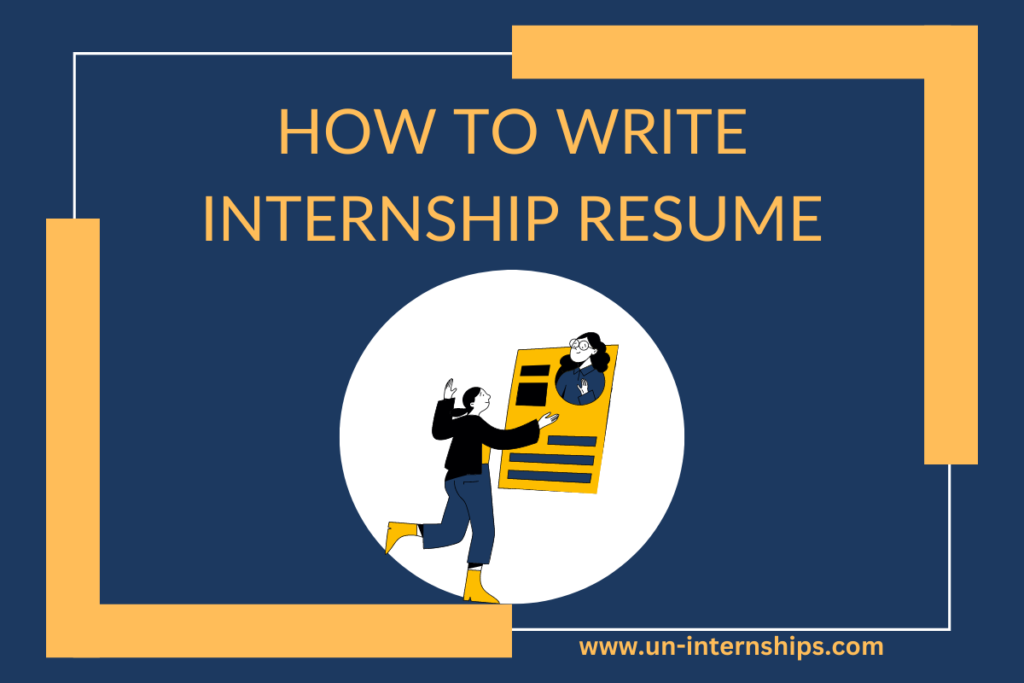 How to write a resume for internship